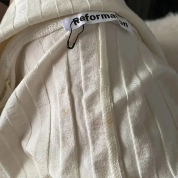 NEW Reformation Vittoria Ribbed Dress Medium B428 - Picture 6 of 6